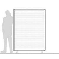 Pannello ALA "alveolare" con superficie in policarbonato alveolare - cm 150x180h (cm 170+10)