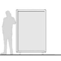 Pannello ALA "laminato" con superficie in laminato plastico - cm 130x180h (cm 170+10)
