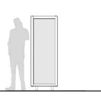 Pannello ALA "laminato" con superficie in laminato plastico - cm 65x180h (cm 170+10)