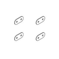 Giunto di collegamento lineare in acciaio verniciato a polvere epossipoliestere 